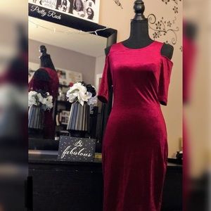 Another Story Burgundy Velvet Dress